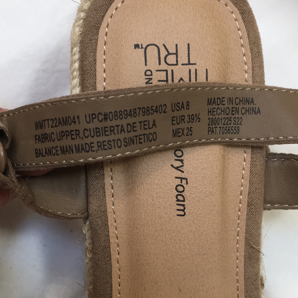 Tan Strappy Wedge Sandals - Picture 8 of 10